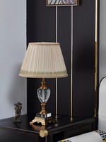 HJ HOME Lampe de table en cristal chaud de luxe nordique américain moderne éclairage créatif pour salle de mariage lampe de table de chevet pour chambre à coucher