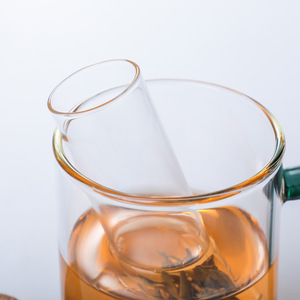 Filtre <span class=keywords><strong>Infuseur</strong></span> à Thé en Tube de Verre Borosilicate Écologique avec Bouchon en Liège, Accessoire pour la Préparation de Thé dans les Tasses - Product Image 5