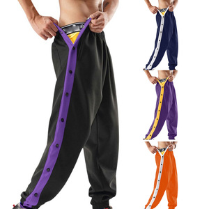 Re Mcgreen Star da uomo <span class=keywords><strong>pantaloni</strong></span> da Jogger moda colore a contrasto sui lati con <span class=keywords><strong>bottoni</strong></span> elasticizzati <span class=keywords><strong>pantaloni</strong></span> lunghi sportivi Casual - Product Image 6