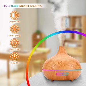 Phổ Biến Nhất 500Ml Khuếch Tán Hương Thơm Điều Khiển Từ Xa Điện Bằng Gỗ Máy Tạo Độ Ẩm Không Khí 14W Hương Liệu Tinh Dầu Hộ Gia Đình - Product Image 4