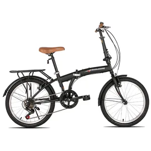 Joykie bicicleta dobrável, quadro de aço para bicicleta com 6 velocidades, 20 dobráveis, com liberação rápida