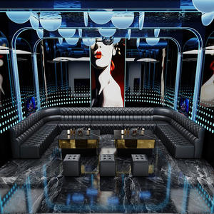 होटल विला नाइट क्लब के लिए हॉट सेल ब्लैक यू आकार चेज़ लाउंज सोफे और वरिष्ठ मेहमानों के लिए बार - Product Image 6