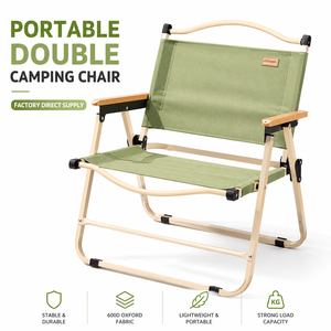 Chaise pliante de camping renforcée pour l'extérieur - Portable pour pique-nique, randonnée, camping, jardin et parc - Product Image 1
