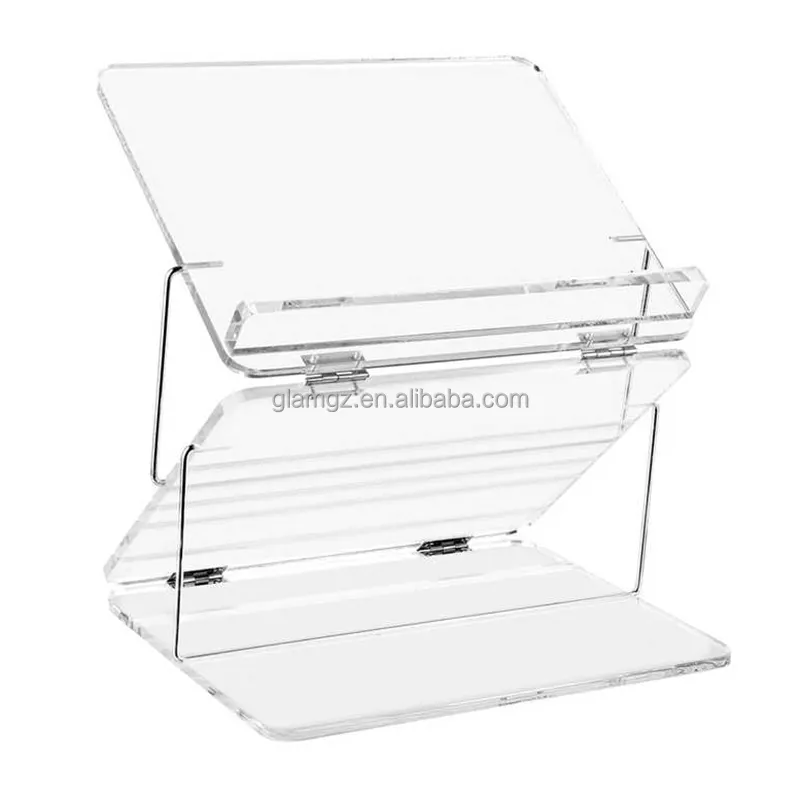 Custom size personalized logo Adjustable Acrylic Book Stand for Reading