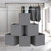 Organisateur de placard pliable classique en tissu de lin, grande capacité, boîte de rangement pour la maison