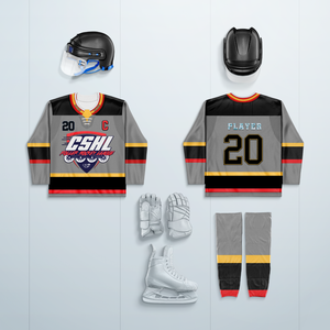 Maillots de hockey sur glace lourds à fabrication rapide maillots de hockey à roulettes uniformes à roulettes en sergé pour hommes - Product Image 1