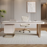 Meubles d'étude en pierre frittée haut de gamme design moderne et simple Bureau d'ordinateur
