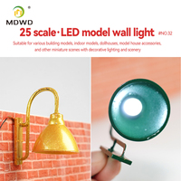 Mini Lámpara de Pared LED, Accesorios para Casa de Muñecas, Aplique de Metal Vintage, Iluminación Decorativa para Maquetas de Ferrocarril y Escenarios en Miniatura