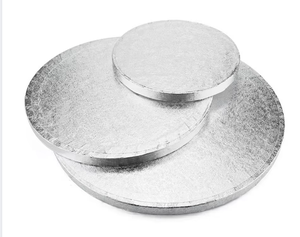 Plateau rond pour gâteau blanc, décoration de mariage, boîtes en papier, outils pour gâteaux, plateaux ronds dorés pour gâteaux pour mariages, occasions spéciales - Product Image 4