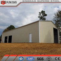 Maison en acier préfabriquée usine de construction en acier léger atelier/entrepôt/Bardominium préfabriqué