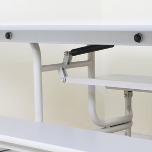 ZOIFUN Customized Furniture 29.53" X 70.87" Desktop 12 <strong>Seats</strong> Classic Mobile Folding <strong>Bench</strong> Canteen <strong>Dining</strong> Tables - Product Image 5