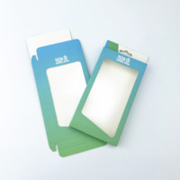 Boîtes en papier couché avec logo personnalisé en promotion à durée limitée pour étuis de téléphone portable avec trou de suspension