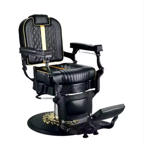 Silla de Peluquería de Alta Calidad con Marco de Metal Negro, Muebles de Salón, Silla de Estilismo, Silla Personalizada de Lujo para Barbería - Product Image 1