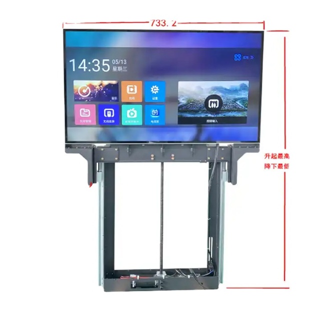 Vehicle Modified Accessories Lifting Mechanism Electric Car TV Lifter Partition Car Lifting TV for MPV MINI BUS COACH VIP Cars