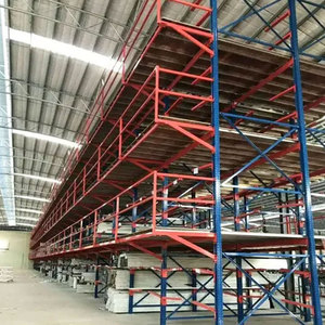 מדפים ברמה גבוהה מחסן מתכת מדף עליית גג פלטפורמה פלדה לוח פלדה 3 ריצת mzzanine לאחסון - Product Image 6
