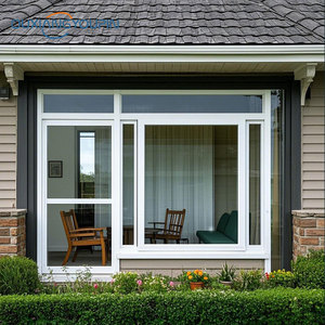 Cửa sổ trượt nhôm kính màu xanh với lưới chống muỗi bằng sợi thủy tinh con lăn mù mở ngang cho sử dụng căn hộ - Product Image 4