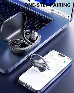 Auricolari Wireless YYK-Q63 con Custodia di Ricarica a Display Digitale, Oltre 20 Ore di Riproduzione, Stile Sportivo Retrò Nero JL - Product Image 4