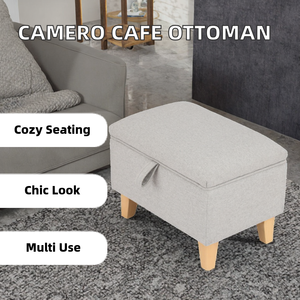 <span class=keywords><strong>Sgabello</strong></span> da Cocktail in Tessuto Grigio Scuro 49x49x35cm, Design Moderno ed Elegante, Comodo Pouf Pieghevole e Regolabile in <span class=keywords><strong>Altezza</strong></span> per Appartamenti - Product Image 2
