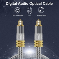 Câble à fibre optique Toslink transparent professionnel M/M, cordon audio numérique à fibre optique pour barre de son, téléviseur, système de cinéma maison