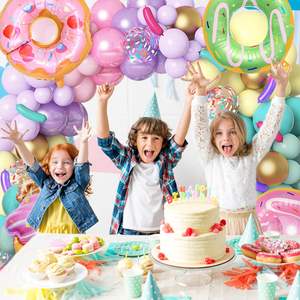 Kit Arco di Palloncini a Forma di Ciambella in Colori Pastello Palloncini in Foil Arcobaleno Gelato per Festa di <span class=keywords><strong>Compleanno</strong></span> Dolce e Felice per Ragazze - Product Image 5