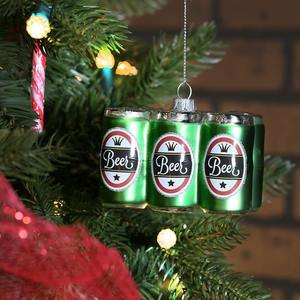 Nouvelle <span class=keywords><strong>vente</strong></span> chaude Festival Décoration <span class=keywords><strong>de</strong></span> la maison Boule <span class=keywords><strong>de</strong></span> Noël en verre soufflé à la main Luxe Pendentif bière Mini Verre écologique - Product Image 3