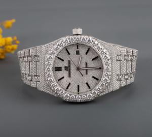 Luxury Iced Out Diamond <b>Watch</b> Stainless Steel Automatic Wristwatch | Hip Hop Style <b>Men</b> <b>Watch</b> | Wholesale Bulk - Product Image 4