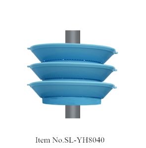 Macetas Verticales Azul Cielo, Fáciles de Montar, Jardinera en Forma de Bola, Poste de Lámpara Apilable de Plástico, Pilar de Flores con Autorriego - Product Image 3