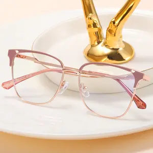 Qmoon Blue Light Blocking Glasses Frame For Girls Optical Eyeglasses Pink Spectacles Frame Eyewear Optical eye glass framas