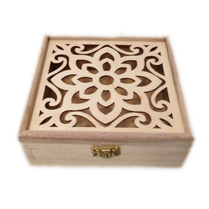 Caja de regalo de bambú personalizada con diseño grabado, caja de madera de embalaje natural ecológica, adecuada para manualidades y accesorios - Product Image 3