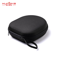 Tas Headphone Xuhong Tahan Air Bahan EVA Keras, Portabel untuk Perjalanan, Peredam Kebisingan, Pilihan Warna Hitam//Oranye untuk Perjalanan