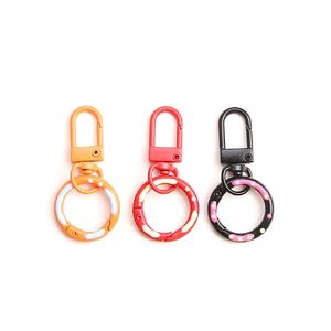 Candy Color Painted Metal <b>Door</b> Buckle Sweet Donut <b>Spring</b> Buckle Lightweight Cartoon DIY Key Ring Bag Doll Pendant - Product Image 4