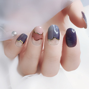 Manufacturer Wholesale No-Bake Gel Wave Ripple Lines Gold Foil 3D Full Cover <b>Nail</b> <b>Stickers</b> - Product Image 3