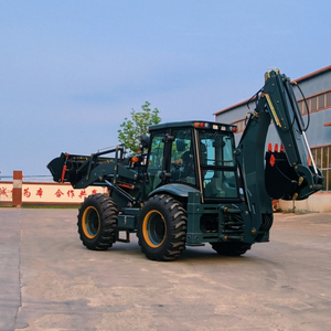 Rétrocaveuse 4x4 diesel d'origine chinoise, machine de construction, tracteur-chargeur, <span class=keywords><strong>pelle</strong></span> rétrocaveuse, chargeuse sur pneus à vendre - Product Image 4