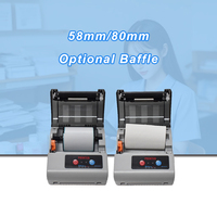 Printer Resi Portabel Termal 80mm Nirkabel Bluetooth Mini Mesin Pencetak Tagihan dengan Pemotong Otomatis Baterai Isi Ulang