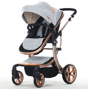 Luxus Kinderwagen hohe Landschaft Wagen für Neugeborene 4 Räder - Product Image 2