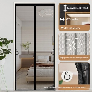 ม่านกันยุงแม่เหล็กสไตล์นอร์ดิกสีดำสำหรับ<span class=keywords><strong>ห้อง</strong></span>นอนและ<span class=keywords><strong>ห้อง</strong></span>นั่งเล่น ไม่ต้องเจาะ ตัดเย็บตามขนาด - Product Image 6