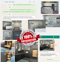 Gabinetes de cocina estilo coctelera de EE. UU. Armarios de cocina de madera con cajones
