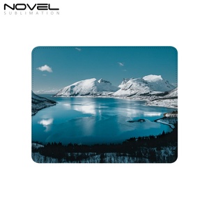 Prix de gros, personnalisation de tapis de souris en cuir PU vierge pour sublimation, avec forme ronde / carrée / rectangulaire / en forme de cœur - Product Image 3