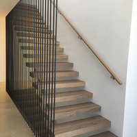 CBMmart Foshan Escaliers d'intérieur modernes et préfabriqués en métal de luxe Escalier droit mono-limon personnalisé en usine