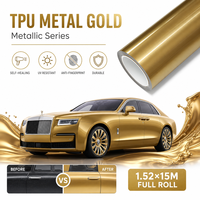 Film de protection de peinture TPU effet métallique doré brillant, auto-réparateur, pour les ateliers de modification automobile