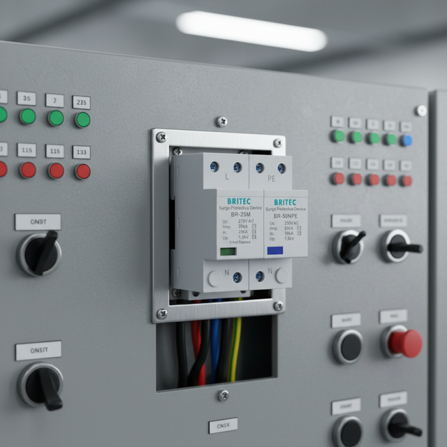 BR-25M 1+1 type 1+2 varistor surge arrester spd lighting surge protection device surge suppressor class 1 surge arrester