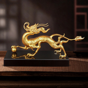 Great Copper World Dragon Figurine Handmade Chinese Zodiac Decor Desktop Ornament Year Of The Dragon Gift - Product Image 4