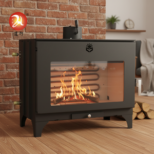 Estufa <span class=keywords><strong>de</strong></span> Leña Decorativa para Interiores, Compacta, <span class=keywords><strong>de</strong></span> Producción Profesional, Chimenea <span class=keywords><strong>de</strong></span> Calefacción Negra - Product Image 1