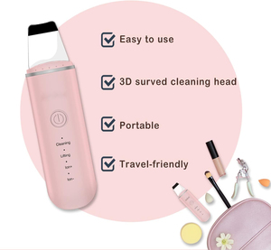 <span class=keywords><strong>GUGUG</strong></span> Skin Scrub ber Gesichts spatel, Hauts patel Poren reiniger Mitesser entferner Werkzeuge für die Tiefen reinigung im Gesicht-4 Modi, Pink - Product Image 5