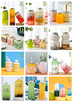 Bouteilles en plastique PET transparentes jetables rondes et carrées de 250 ml et 500 ml avec bouchon en aluminium pour jus de fruits – Vente en gros