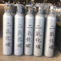 Cilindro de CO2 Plateado Personalizado de 8L con Asa, Botella Industrial sin Costuras de 15MPa