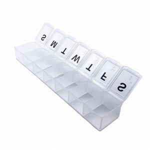Pastillero Portátil Mini de Viaje para 7 Días con 7 Compartimentos, Caja de Medicamentos de Plástico para Uso en Exteriores y Almacenamiento de Pastillas - Product Image 3