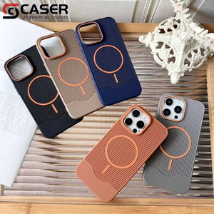เคสโทรศัพท์เคลือบเงาทันสมัยสำหรับ <span class=keywords><strong>iPhone</strong></span> 17 16 15 14 <span class=keywords><strong>Pro</strong></span> Max ดีไซน์ลายเส้นสไตล์อินส์ รองรับการชาร์จไร้สายแบบแม่เหล็ก สีพื้น - Product Image 1
