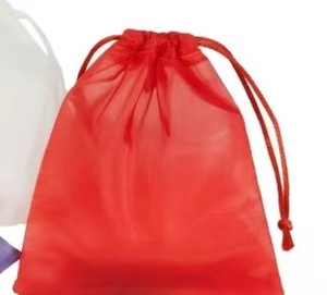 Ready Stock Wholesale KKP Brand Customizable Recyclable Stamping Plain Transparent Organza Drawstring <b>Gift</b> <b>Bags</b> <b>Wedding</b> Package - Product Image 5