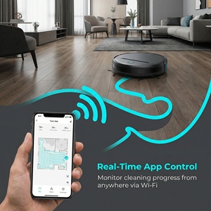 Robot aspirador y fregador de 3000Pa con estación base, recarga automática, control por aplicación, robot de limpieza inteligente para el hogar - Product Image 4